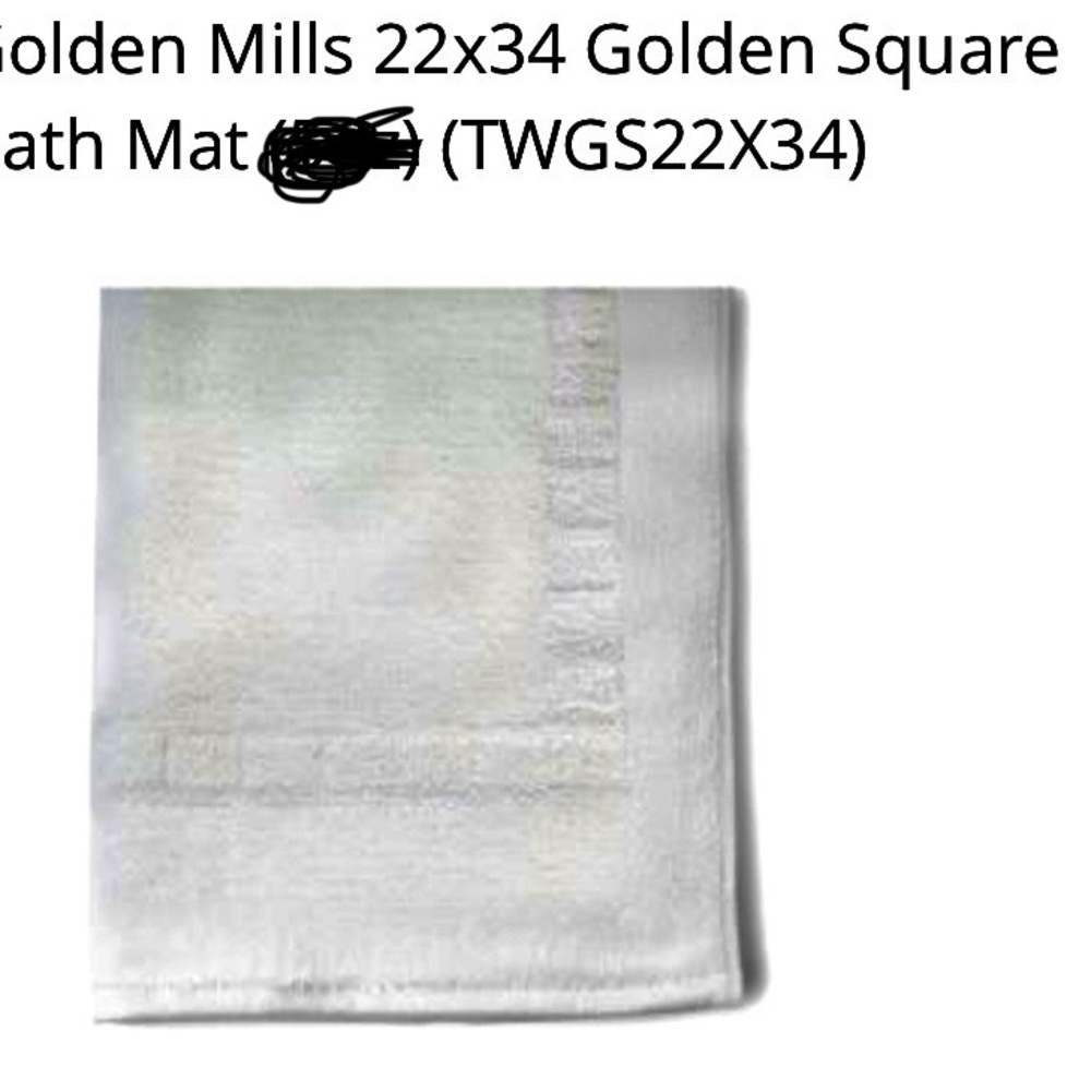 4/$10 Hotel Bath Mats Golden Mills